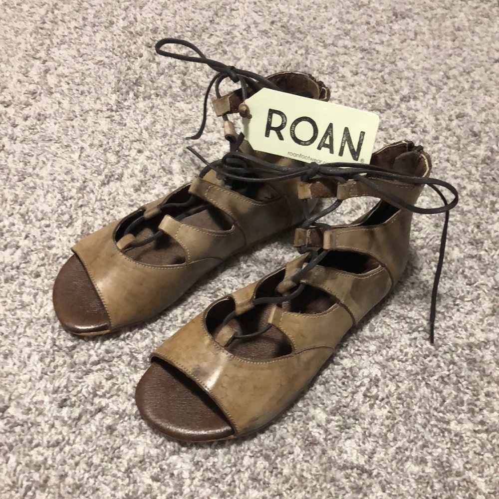 Size 8 brand new Roan leather sandal.  Smoke free home